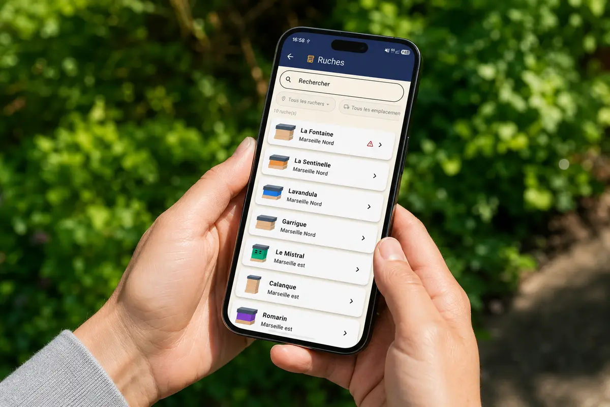 L'application HexaBees sur mobile